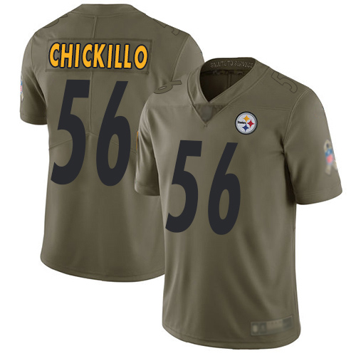 Men Pittsburgh Steelers Football #56 Limited Olive Anthony Chickillo 2017 Salute to Service Nike NFL Jersey
